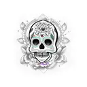 day of the dead  tattoo design idea