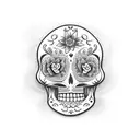 day of the dead  tattoo design idea