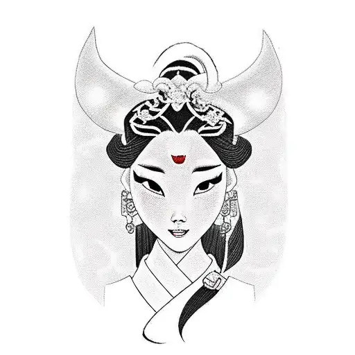 Mulan princess Disney tattoo design idea