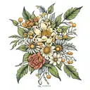 native birth flower bouquet,september,september august august ,june,april tattoo design idea