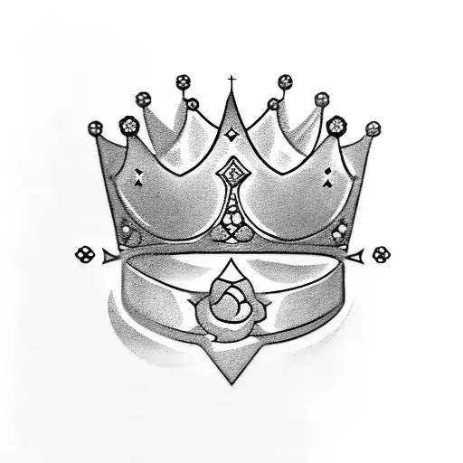 the words Madeline Claire in the form of a princess crown tattoo design idea