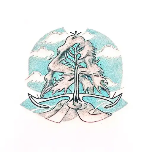 a mechanics tools intertwined with a tree to symbolize his occupation and hobby tattoo design idea