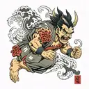 Akuma tattoo design idea