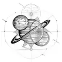 planets tattoo design idea