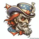 uncle sam tattoo design idea