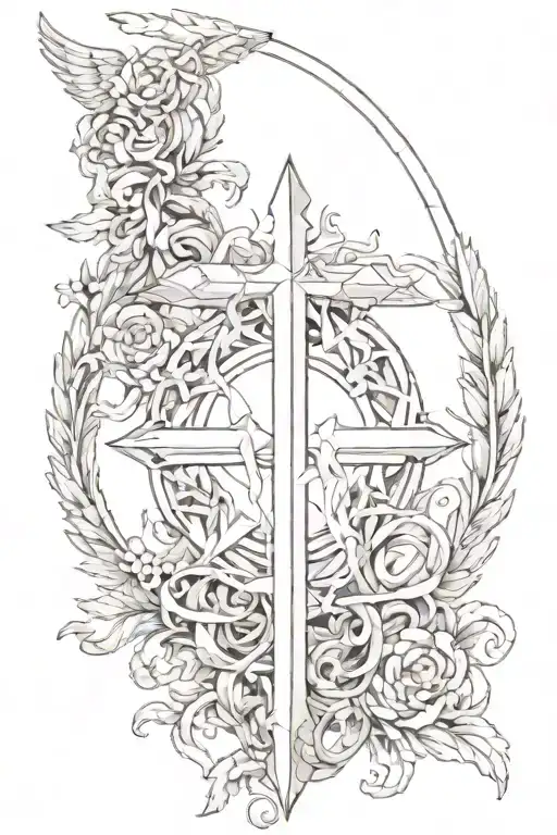 V • XIII • MMXXIII Forever and Ever Amen tattoo design idea