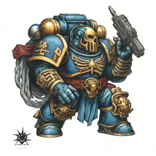deathteam space marine tattoo design idea