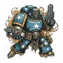 deathteam space marine tattoo design idea