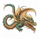 caraxes dragon tattoo design idea