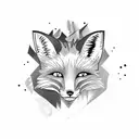 fox running tattoo design idea
