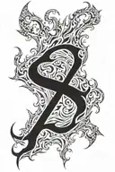 fire flames with 2004 written tattoo design idea