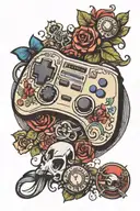 Gaming controller tattoo design idea