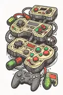 Gaming controller tattoo design idea