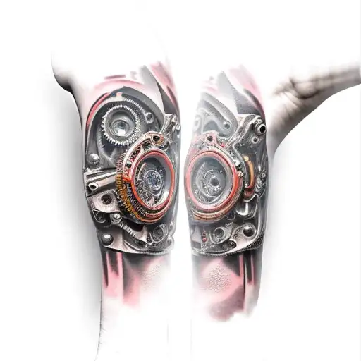 Biomechanical Bionic Arm Cyborg Temporary Tattoo Sticker - OhMyTat