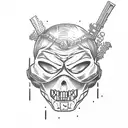 PUBG mobile pumpkin head tattoo design idea