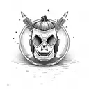 PUBG mobile pumpkin head tattoo design idea