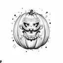 PUBG mobile pumpkin head tattoo design idea