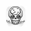 PUBG pumpkin head tattoo design idea