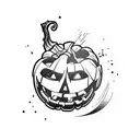 PUBG pumpkin head tattoo design idea