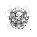 PUBG pumpkin head tattoo design idea