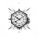 timeless clock tattoo design idea