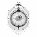 timeless clock tattoo design idea