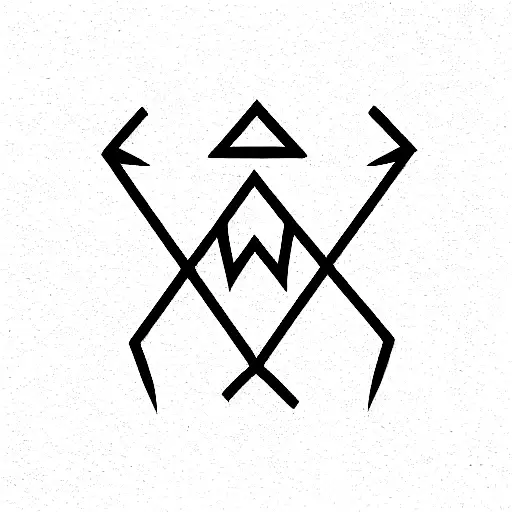 two crossed arrows tattoo design idea
