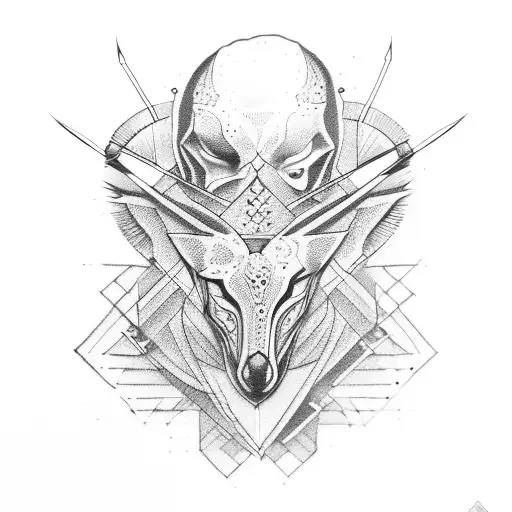 two crossed arrows tattoo design idea