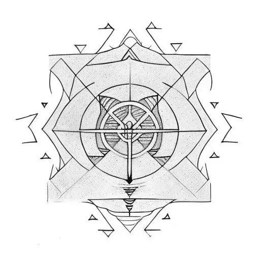 two crossed arrows tattoo design idea