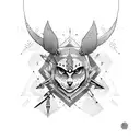 two crossed arrows tattoo design idea