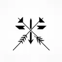  crossed arrows tattoo design idea
