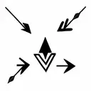  crossed arrows tattoo design idea