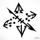  crossed arrows tattoo design idea