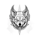 lobo rosnando tattoo design idea