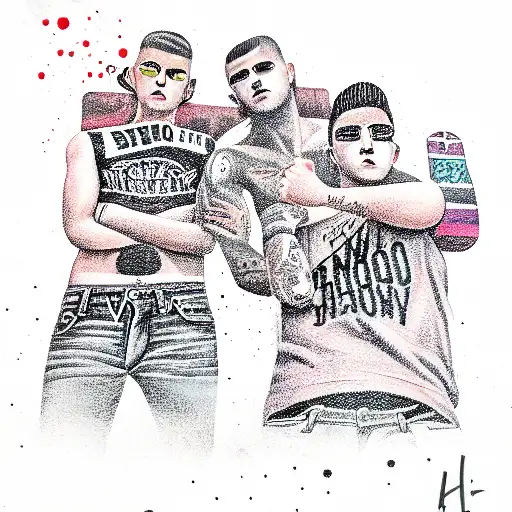 casual hooligans tattoo design idea