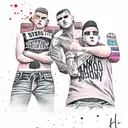 casual hooligans tattoo design idea