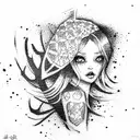 hooligans girl tattoo design idea