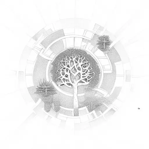 money tree tattoo design idea