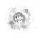 money tree tattoo design idea