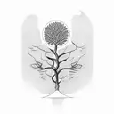 money tree tattoo design idea