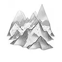 Compass with mountain and world map tattoo design idea