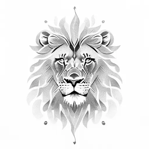 father, lion, son tattoo design idea