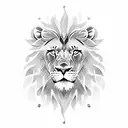 father, lion, son tattoo design idea