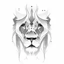 father, lion, son tattoo design idea
