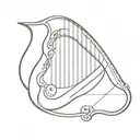 harp Guinness with AC/DC  tattoo design idea