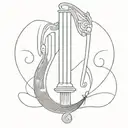 harp Guinness with AC/DC  tattoo design idea