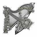 harp Guinness with AC/DC  tattoo design idea