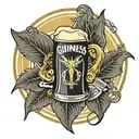 Guinness logo and AC/DC tattoo design idea