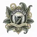 Guinness logo and AC/DC tattoo design idea