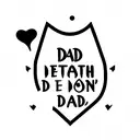 dedication to dad tattoo design idea